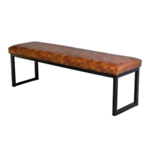 Ghế băng dài bọc nệm PU khung sắt