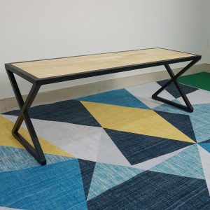 Ghế băng dài chữ X không lưng (120x40x45cm) - hình 1
