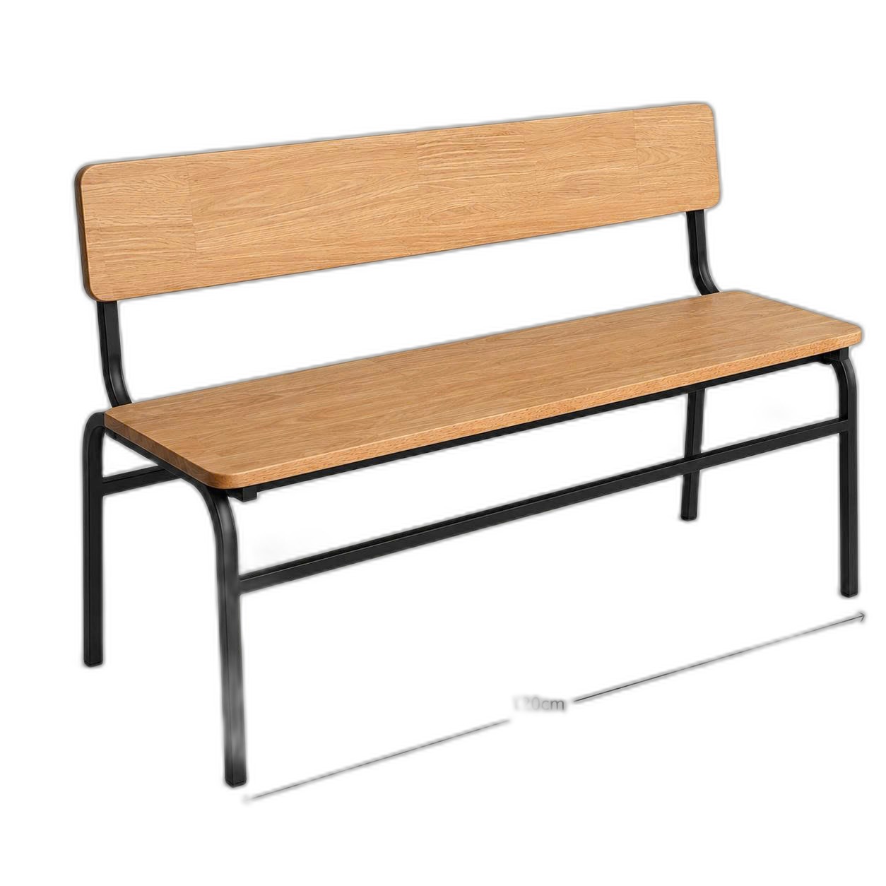 Ghế băng dài có tựa lưng 120x40cm gỗ cao su Ghế băng dài có tựa lưng 120x40cm gỗ cao su