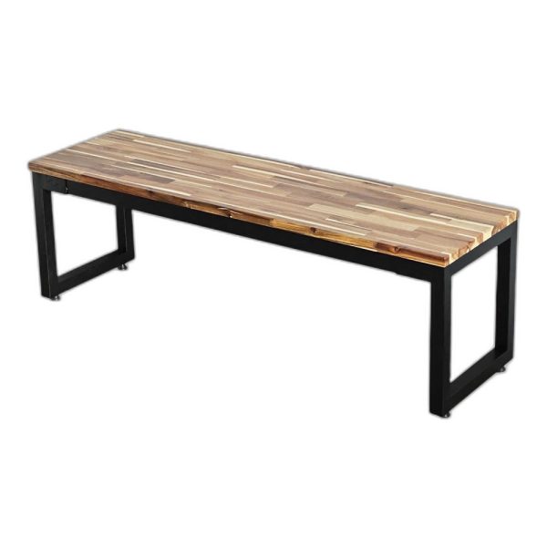 Ghế băng dài gỗ tràm chân sắt sơn tĩnh điện 140x40x45cm
