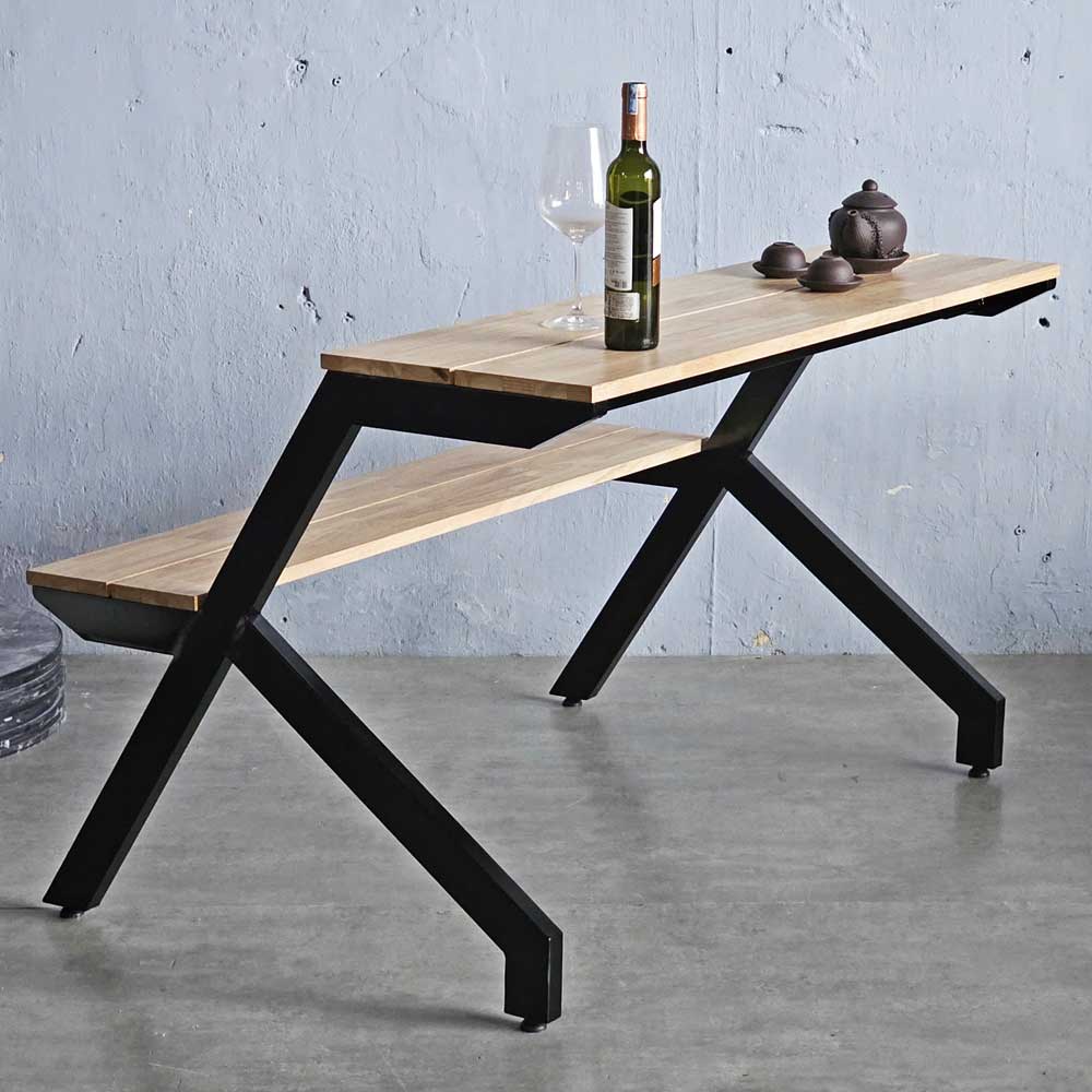 Ghế băng dài liền bàn 120x80x75cm gỗ cao su Ghế băng dài liền bàn 120x80x75cm gỗ cao su - hình 5