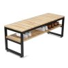 Ghế băng ngồi thay giày 120x40x45cm gỗ cao su