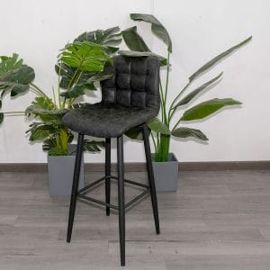 Ghế Bar Aster chân sắt nệm da Simili - hình 1