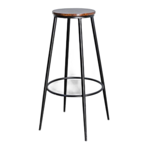 Ghế bar cao 100cm mặt gỗ tròn G