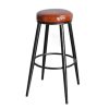 Ghế bar chân sắt cone bọc nệm da G