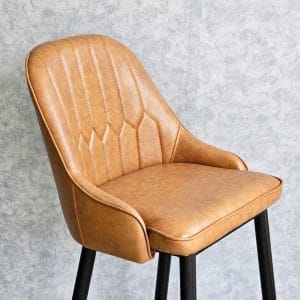 Ghế Bar chân sắt nệm da Simili G - hình 1