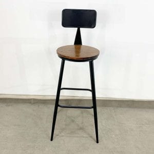Ghế Bar có lưng tựa mặt gỗ màu nâu G - hình 1