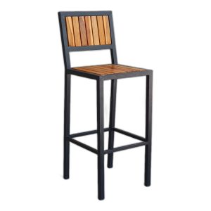 Ghế bar gỗ tràm khung sắt sơn tĩnh điện G