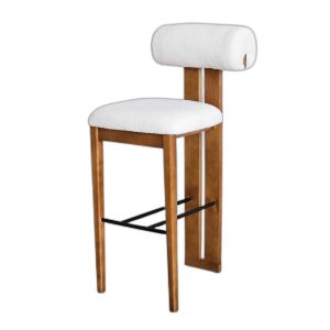 Ghế bar Hippo gỗ Ash vải lông cừu G