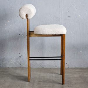 Ghế bar Hippo gỗ Ash vải lông cừu G - hình 1