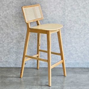 Ghế bar khung gỗ lưng lưới mắt cáo G - hình 3