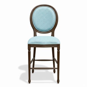 Ghế bar Louis nệm bọc vải gỗ cao su G - hình 1