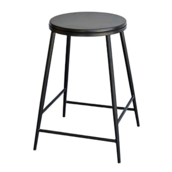 Ghế bar mặt gỗ tròn chân sắt sơn tĩnh điện G