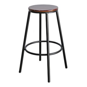 Ghế bar mặt gỗ tròn chân sắt sơn tĩnh điện G