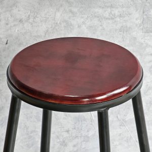 Ghế bar mặt gỗ tròn chân sắt sơn tĩnh điện G - hình 1