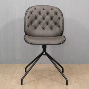 Ghế Beetle bọc nệm da Nappa chân sắt GAK - hình 1