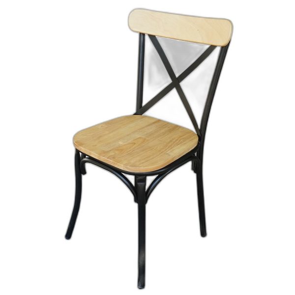Ghế cafe, ghế nhà hàng lưng tựa bằng sắt sơn tĩnh điện GBC68033