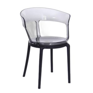 Ghế cafe lưng nhựa trong suốt