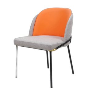 Ghế cafe lưng tựa bọc nệm chân sắt sơn tĩnh điện