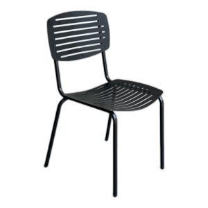 Ghế cafe ngoài trời khung sắt xẻ rãnh sơn tĩnh điện