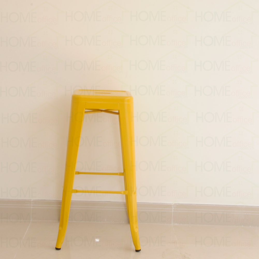 Ghế cafe tolix cao không lưng màu vàng Ghế cafe tolix cao không lưng màu vàng - hình 1