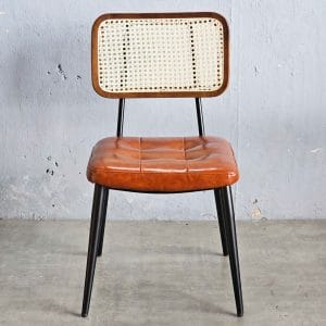 Ghế Copine bọc nệm tựa lưng lưới mây mắt cáo - hình 1