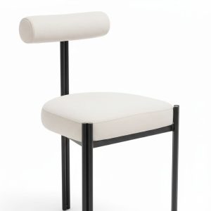 Ghế cục chả nệm bọc vải chân sắt - hình 3