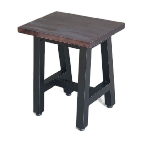 Ghế đôn chữ nhật 40x30cm gỗ tràm chân sắt chữ A