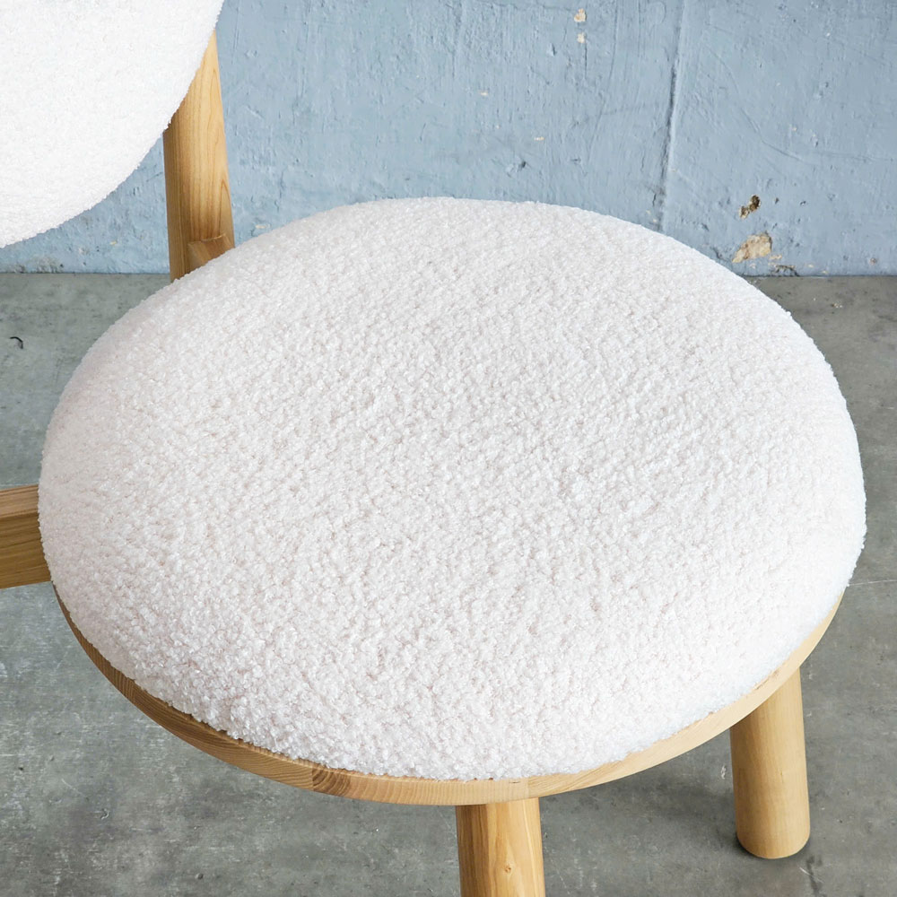 Ghế Donut gỗ Ash vải lông cừu Ghế Donut gỗ Ash vải lông cừu - hình 4