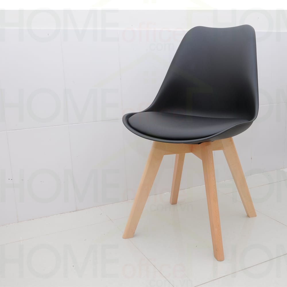 Ghế Eames chân gỗ có nệm nhiều màu Ghế Eames chân gỗ có nệm nhiều màu - hình 1