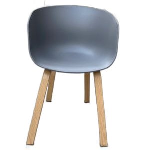 Ghế Eames lưng nhựa chân sắt sơn giả gỗ
