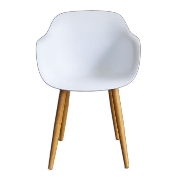 Ghế Eames nhựa đúc chân sắt sơn giả gỗ