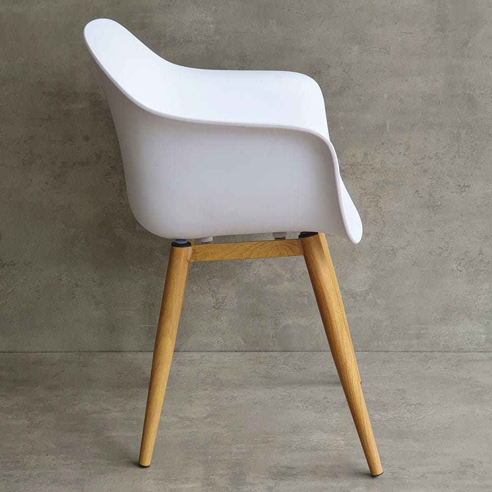 Ghế Eames nhựa đúc chân sắt sơn giả gỗ Ghế Eames nhựa đúc chân sắt sơn giả gỗ - hình 2