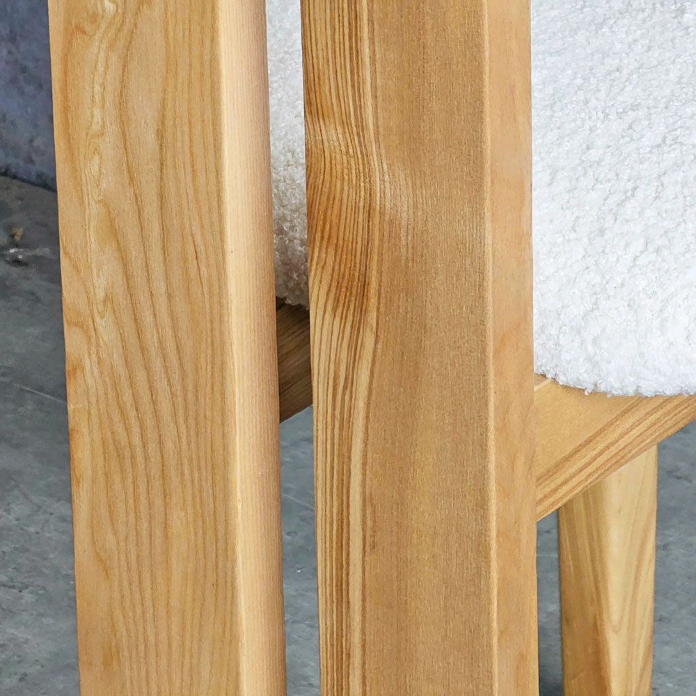Ghế Hippo gỗ Ash vải lông cừu Ghế Hippo gỗ Ash vải lông cừu - hình 3