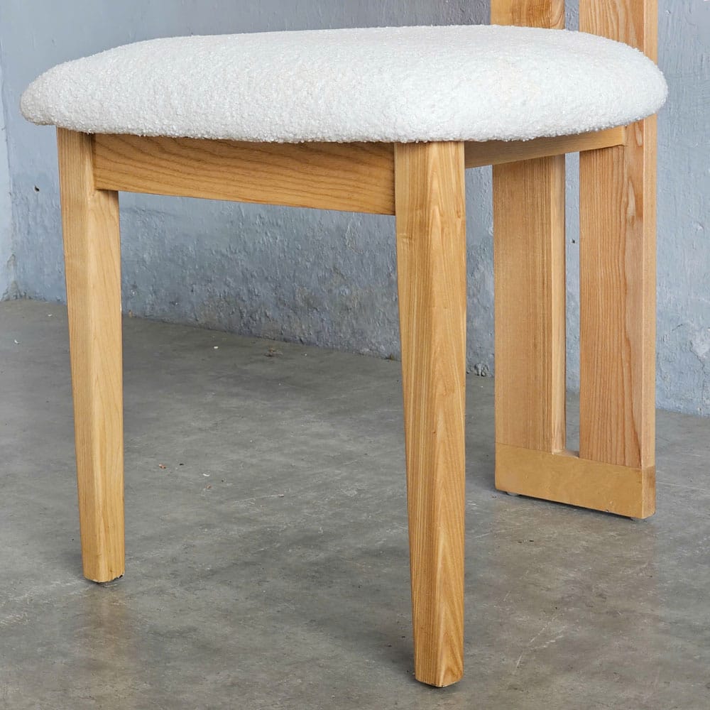 Ghế Hippo gỗ Ash vải lông cừu Ghế Hippo gỗ Ash vải lông cừu - hình 5