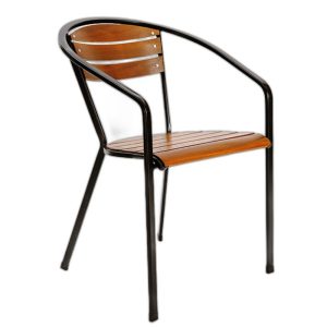 Ghế Moon 02 khung sắt gỗ Acacia chống thấm nước 02