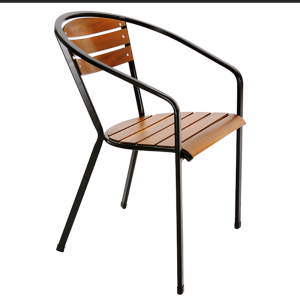 Ghế Moon 02 khung sắt gỗ Acacia chống thấm nước 02 - hình 1