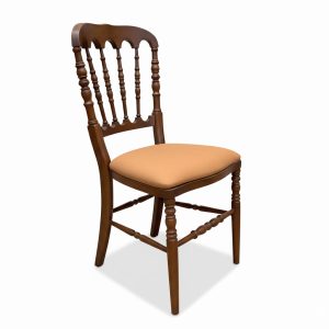 Ghế Napoleon nệm bọc da Si gỗ cao su - hình 1