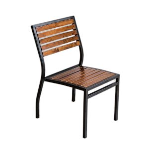 Ghế ngoài trời Stacking khung sắt sơn tĩnh điện