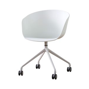 Ghế ngồi bàn cao lưng nhựa chân xoay - hình 1