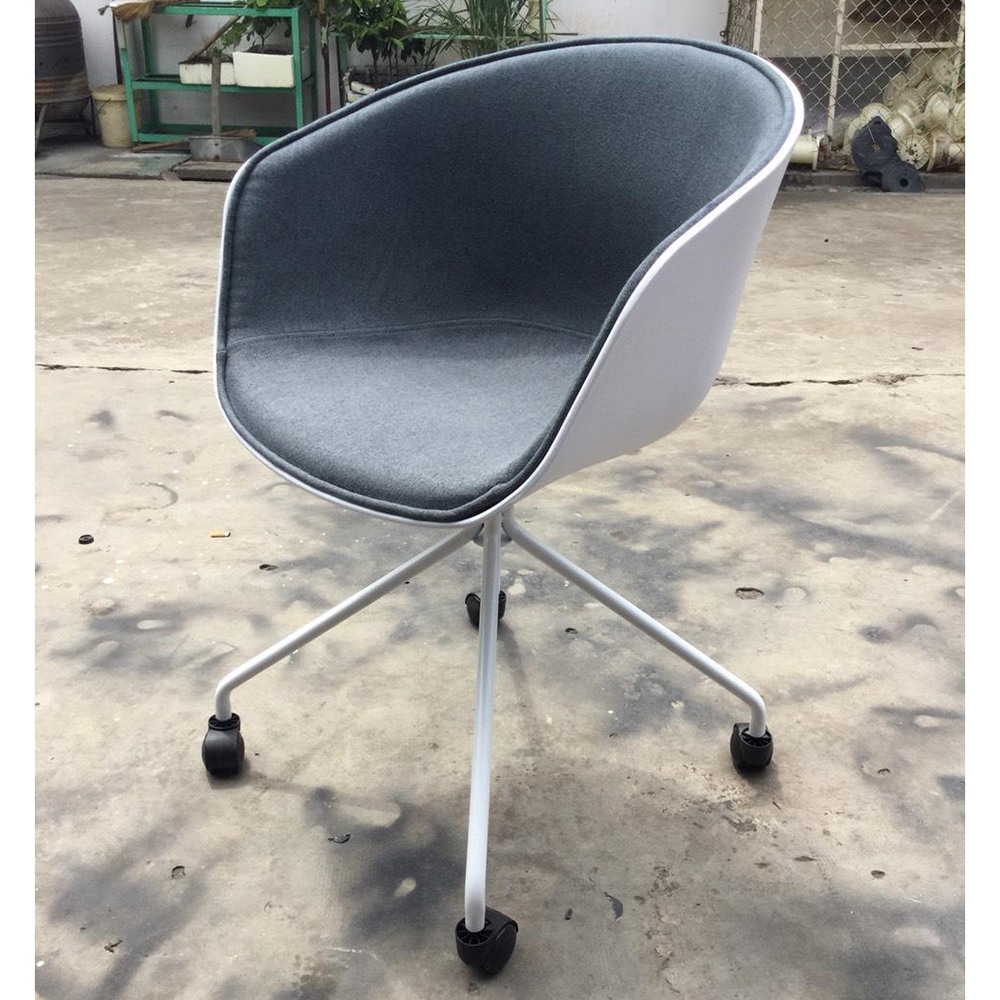 Ghế nhựa di động lót nệm vải bố chân sắt GAK-FUG Ghế nhựa di động lót nệm vải bố chân sắt GAK-FUG - hình 3