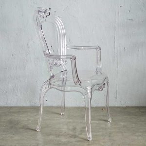 Ghế nhựa trong suốt cao cấp có tay vịn - hình 1