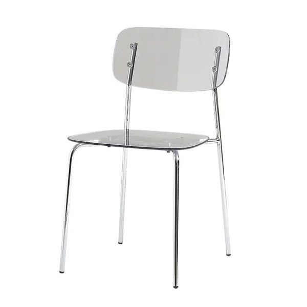 Ghế nhựa trong suốt Ghost-B chân sắt cao cấp - hình 1