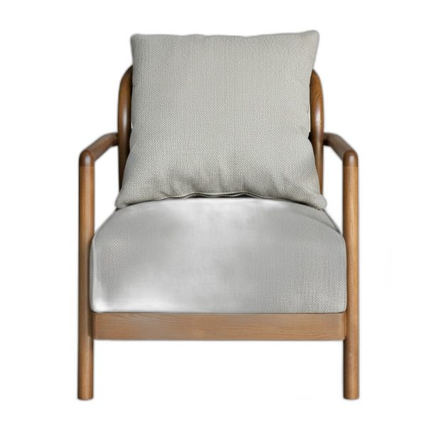 Ghế sofa đơn Alison bọc vải gỗ tần bì GSD68105