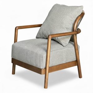 Ghế sofa đơn Alison bọc vải gỗ tần bì GSD68105 - hình 1