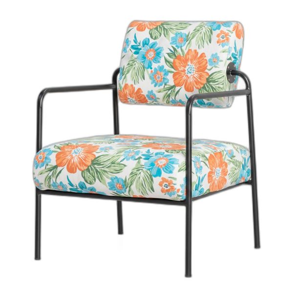 Ghế sofa đơn bọc da vải họa tiết GSD68103