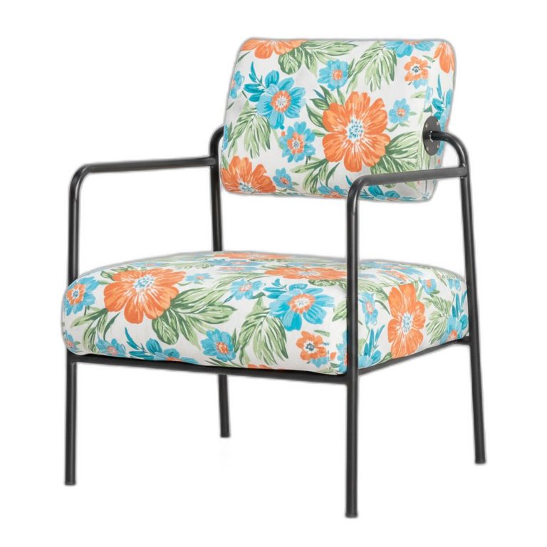 Ghế sofa đơn bọc da vải họa tiết GSD68103