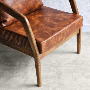 Ghế sofa đơn Kana khung gỗ Ash nệm simili GSD68061 - hình 1