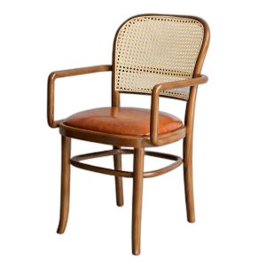 Ghế THONET có tay tựa bọc nệm da PU gỗ cao su