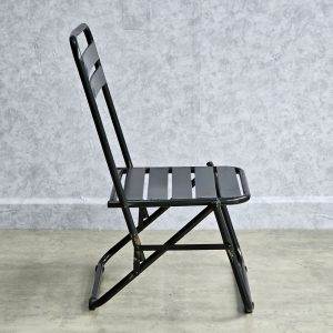 Ghế trà chanh gấp gọn cắt rãnh bằng sắt sơn tĩnh điên - hình 1
